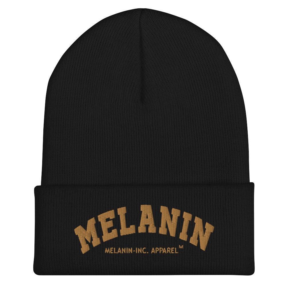 MELANIN - University Letters - Embroidered Cuffed Beanie