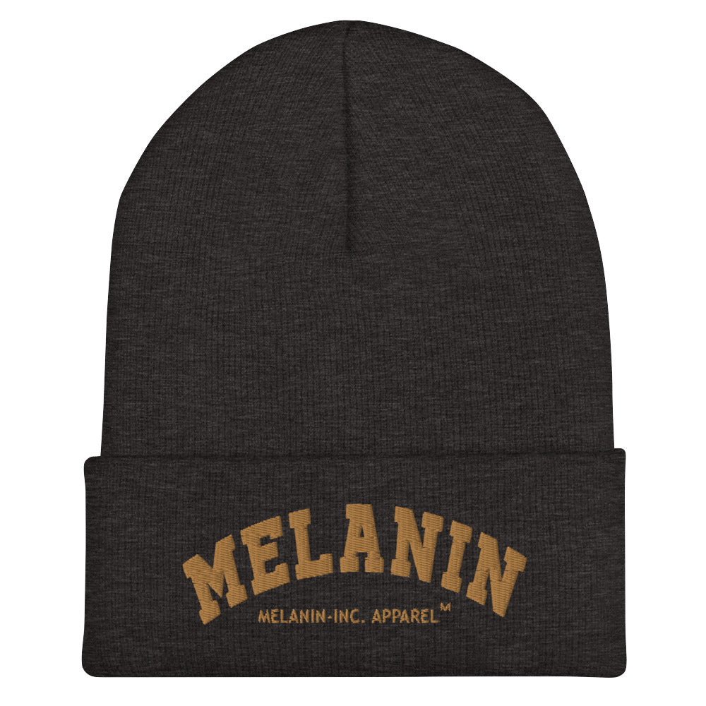 MELANIN - University Letters - Embroidered Cuffed Beanie