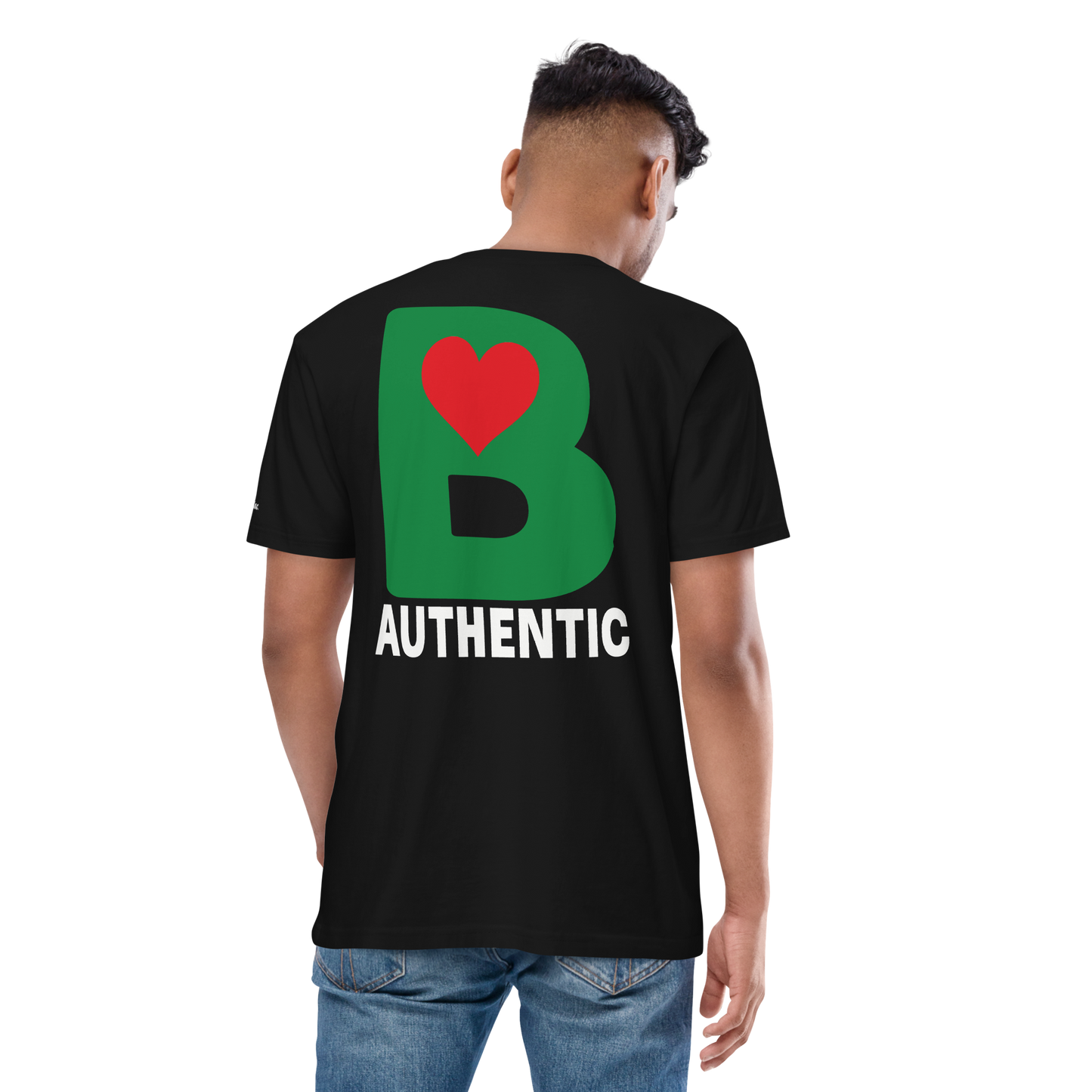 B AUTHENTIC (Embroidered front and DTG back) - Unisex Heavyweight Tee