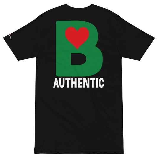 B AUTHENTIC (Embroidered front and DTG back) - Unisex Heavyweight Tee