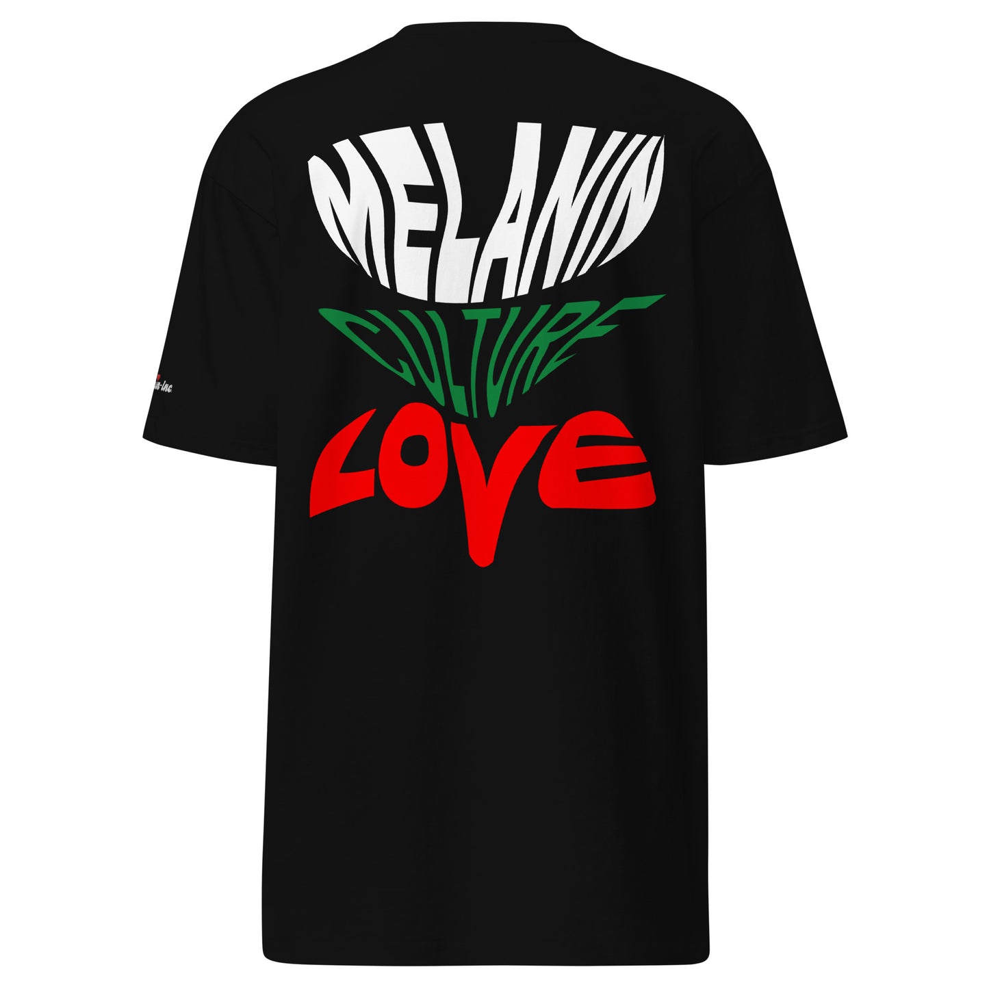 Melanin Culture Love (Embroidered front/DTG back) - Unisex premium heavyweight tee