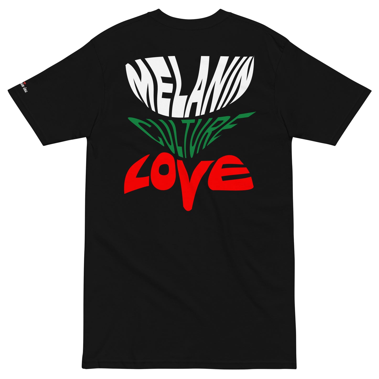 Melanin Culture Love (Embroidered front/DTG back) - Unisex premium heavyweight tee