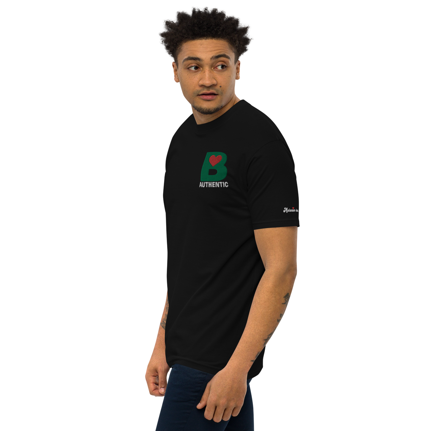 B AUTHENTIC (Embroidered - front only) - Unisex Heavyweight Tee