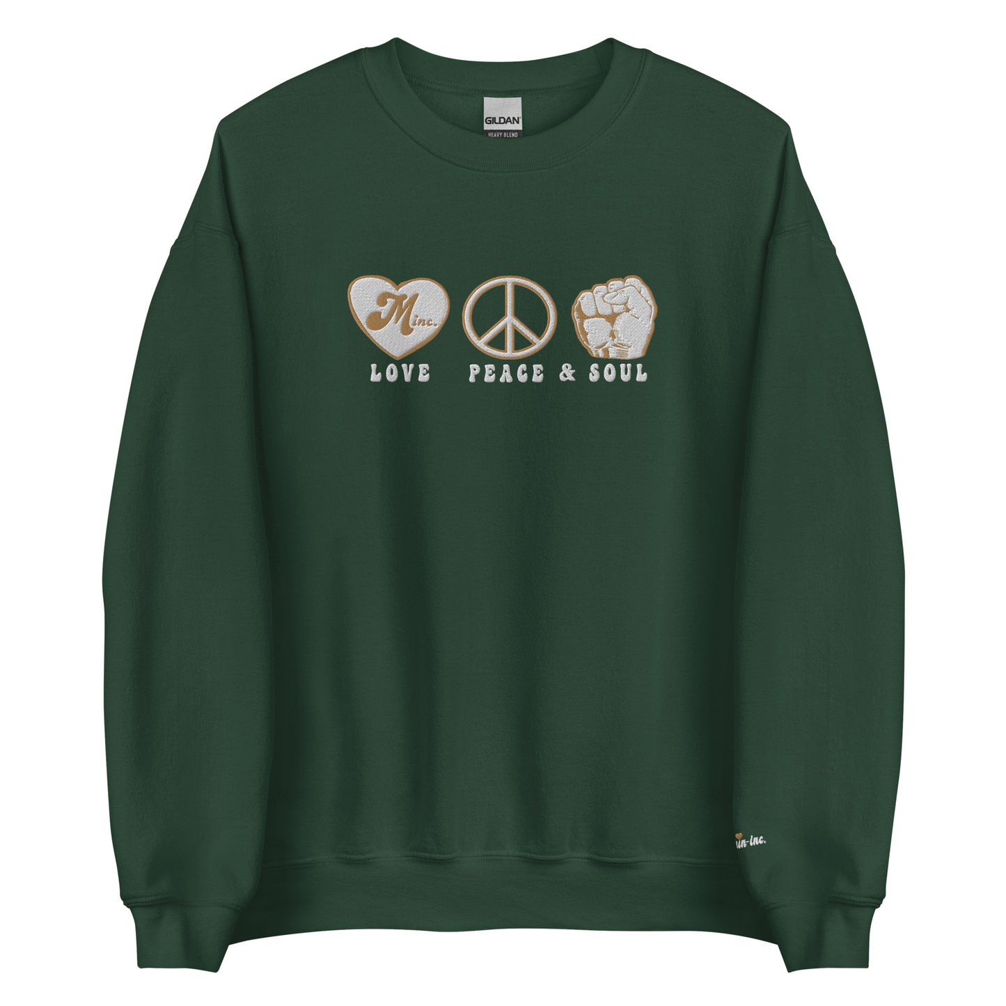 LOVE PEACE & SOUL - (Embroidered) Unisex Crew Sweatshirt