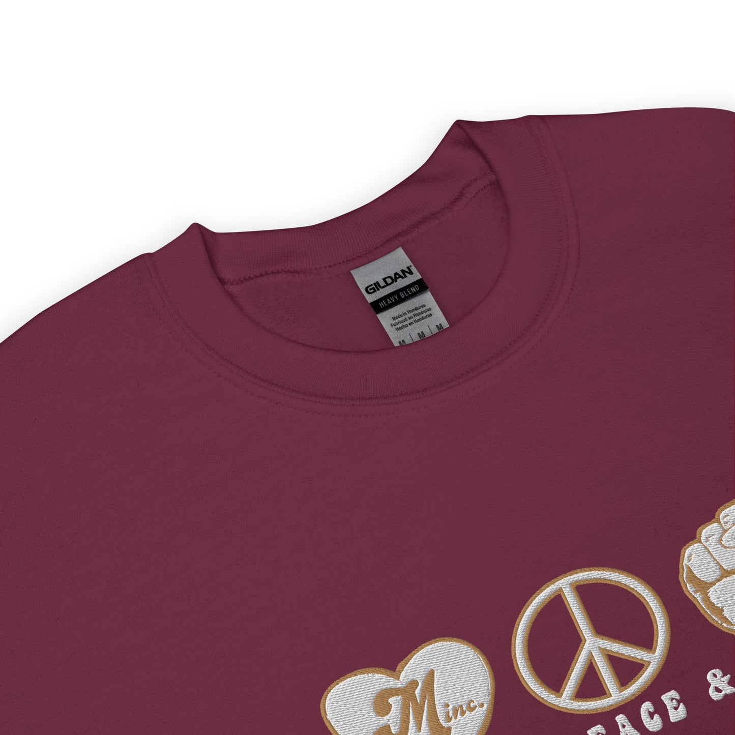 LOVE PEACE & SOUL - (Embroidered) Unisex Crew Sweatshirt