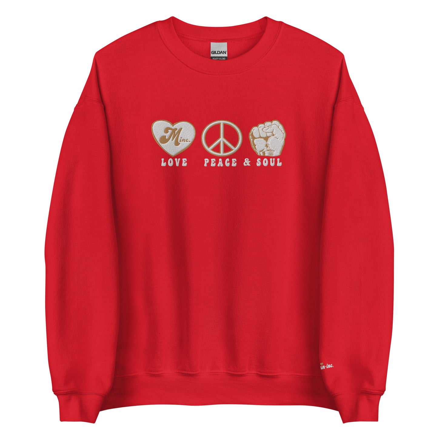 LOVE PEACE & SOUL - (Embroidered) Unisex Crew Sweatshirt