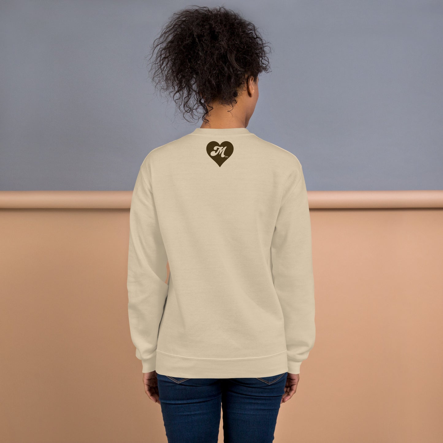 MELANIN - (DTG) Dark Chocolate University Letters - Unisex Crewneck Sweatshirt