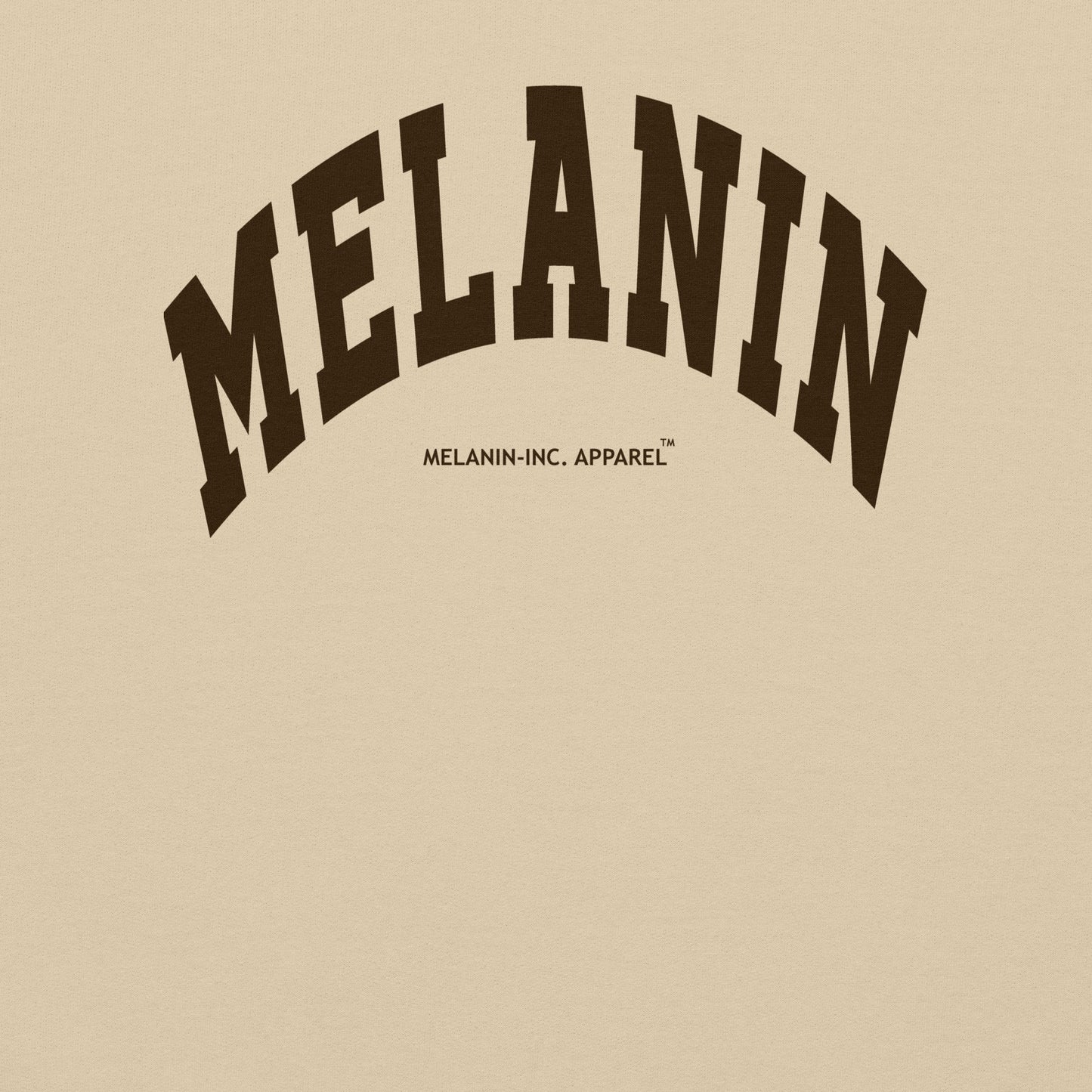 MELANIN - DTG (Dark Brown) University Letters - Unisex Crewneck Sweatshirt