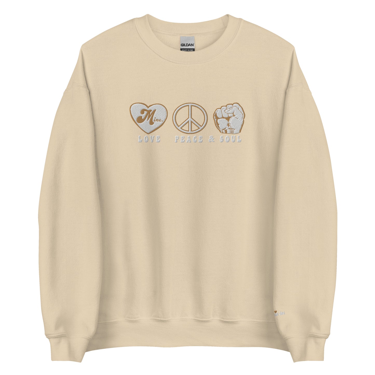 LOVE PEACE & SOUL - (Embroidered) Unisex Crew Sweatshirt