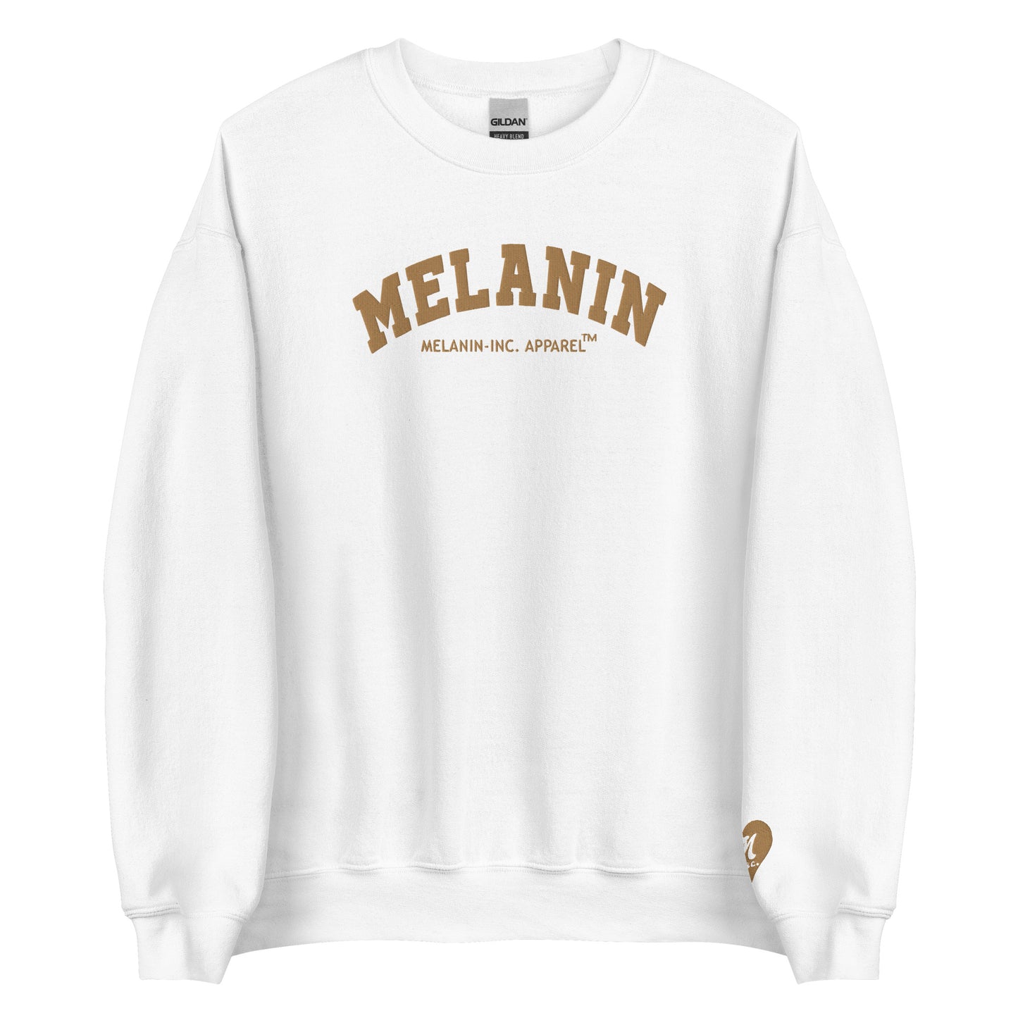 MELANIN - Gold Embroidered University Letters - Unisex Crewneck Sweatshirt