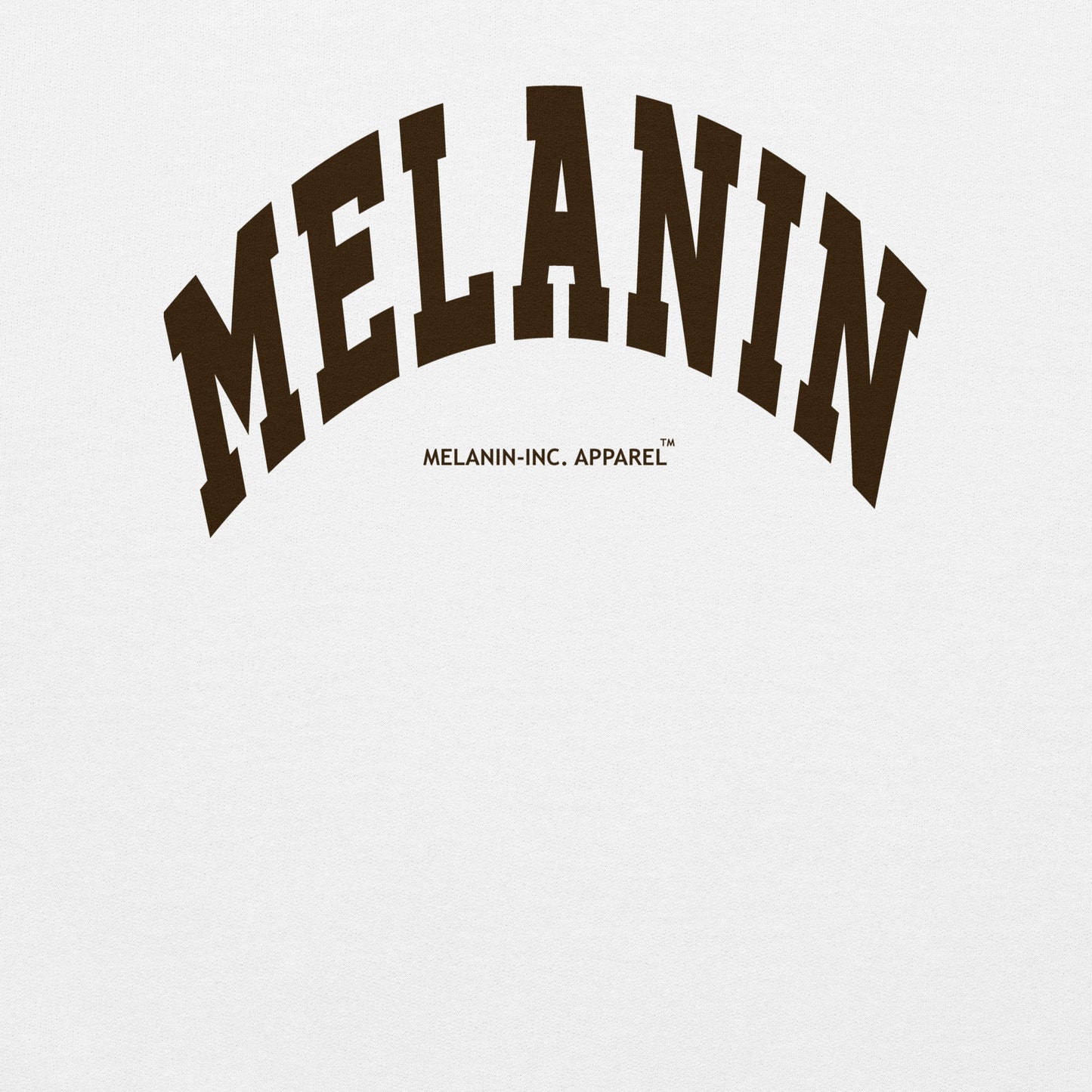 MELANIN - DTG (Dark Brown) University Letters - Unisex Crewneck Sweatshirt