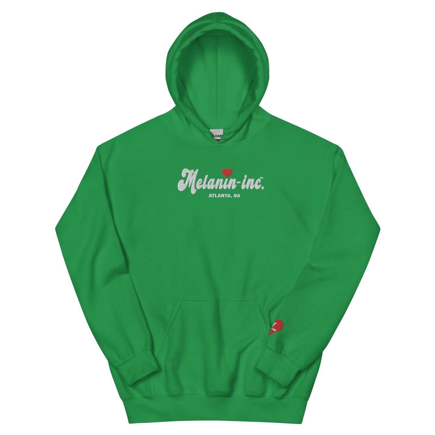 Melanin-inc. Atlanta, GA (Red Heart) Embroidered - Unisex Hoodie