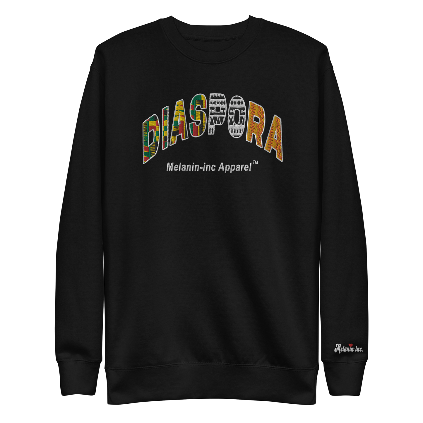 DIASPORA (front only)  - Embroidered Unisex Premium Crewneck Sweatshirt