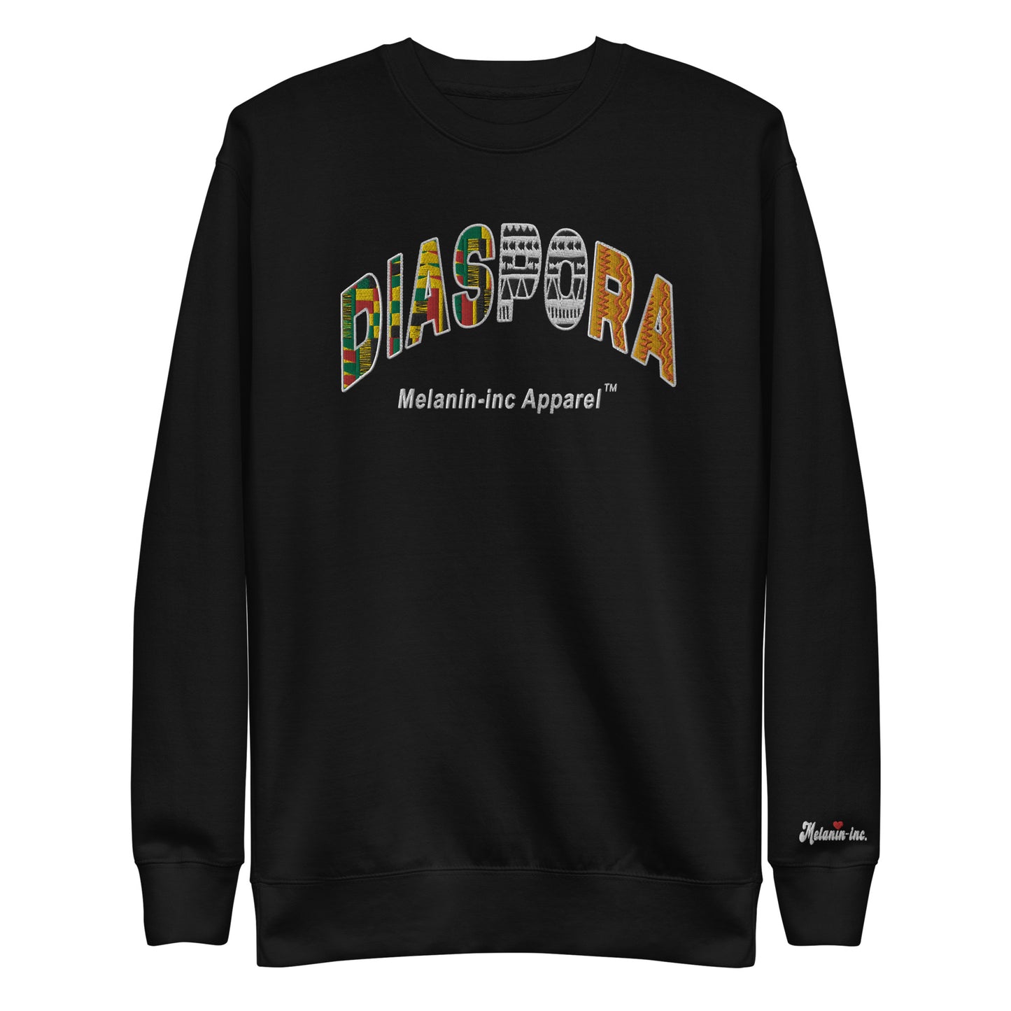 DIASPORA (front only)  - Embroidered Unisex Premium Crewneck Sweatshirt